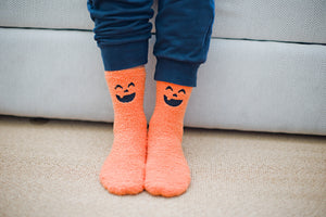 Pumpkin/Ghost Fuzzy Sock Set