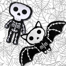 Load image into Gallery viewer, Skelly Bat Plush Toy