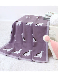 Prehistoric Purple Blanket