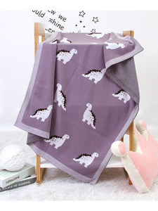 Prehistoric Purple Blanket