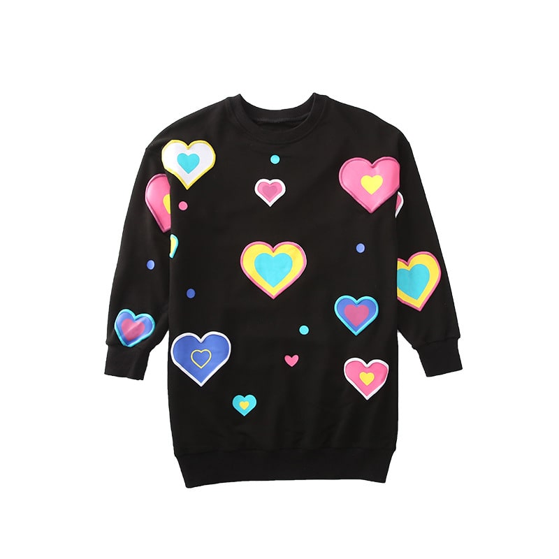 Poptart Heart Sweatshirt Dress (Toddlers/Kids)