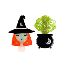 Load image into Gallery viewer, Witch + Cauldron Hair Clips