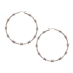 Barbed Wire Hoop Earrings