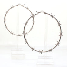 Load image into Gallery viewer, Barbed Wire Hoop Earrings