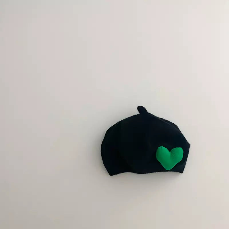 Heart Bae Beret Hat (Toddlers/Kids in Multiple Colors)