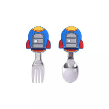 Load image into Gallery viewer, Rocketship Spoon &amp; Fork Set