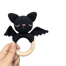 Load image into Gallery viewer, Bat Crochet Rattle Teether