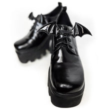 Load image into Gallery viewer, Bat Wing Shoelace Charms in Black