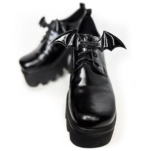 Bat Wing Shoelace Charms in Black