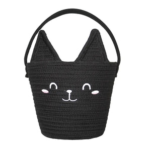 Black Cat Basket Bucket