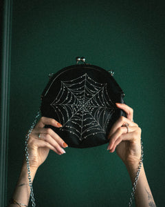 Spiderweb Kisslock Handbag