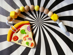 Pizza Party Teether and Clip