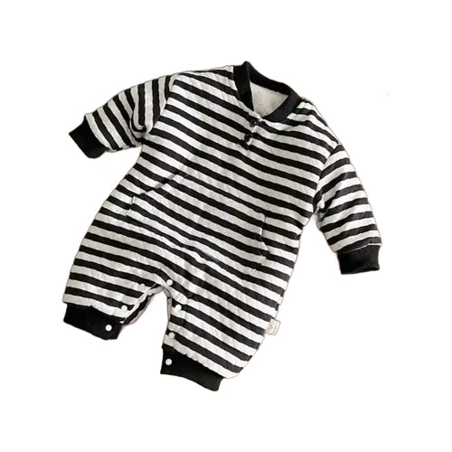 Striped Sherpa Winter Romper (Babies/Toddlers)