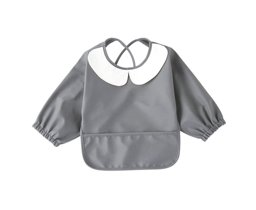 *MANUFACTURER ERROR* Wednesday Bib/Smock in Gray (Size 2-4 Years Only)