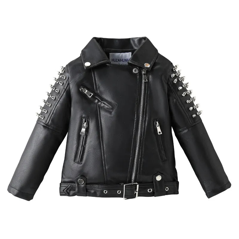 Joey Spiked Pleather Jacket (Toddlers/Kids)