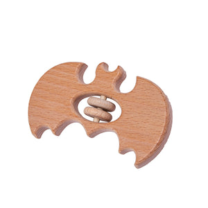 Bat Wooden Rattle Teether